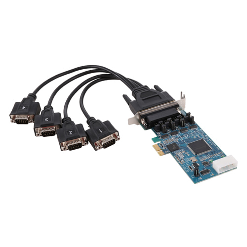 Systembase 시스템베이스 Multi-4C/LPCIe COMBO 케이블타입, 4포트 RS422/485(Male), PCIe 시리얼카드